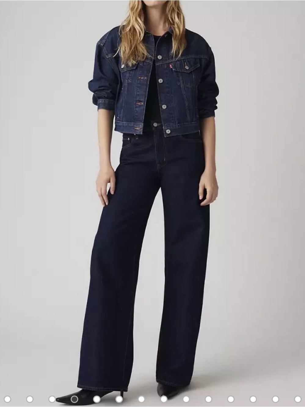 Dark Indigo Wide-Leg Women’s Jeans